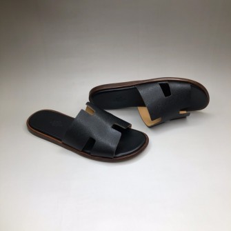 HERMES 에르메스 이즈미르 슬리퍼 H형 디테일 디자인  Izmir sandal 블랙