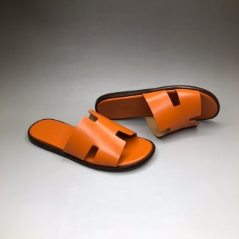 HERMES 에르메스 이즈미르 슬리퍼 H형 디테일 디자인 Izmir sandal 오랜지