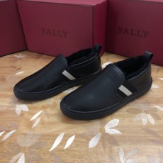 BALLY 발리 수입 소가죽 양털 안감 블랙 스니커즈, HEDERN MEN'S LAMB LEATHER SKATE TRAINER IN BLACK