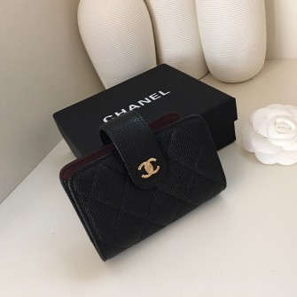 CHANEL 샤넬 3단 접이식 카드지갑 금장