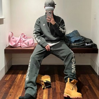 CHROME HEARTS 크롬하츠 하프짚 터틀넥 후드집 #163551120