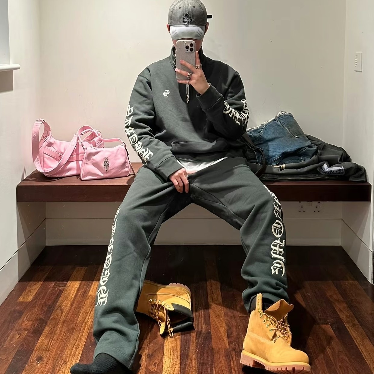 CHROME HEARTS 크롬하츠 하프짚 터틀넥 후드집 #163551120