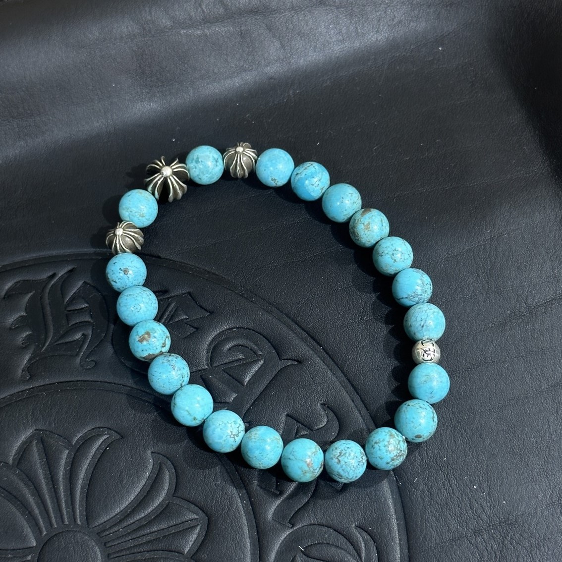 CHROME HEARTS 크롬하츠 터키석 비즈 팔찌 #18525123