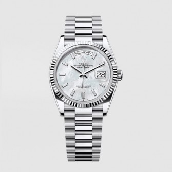 [프리미엄] ROLEX 롤렉스 데이데이트 36mm 실버 128236