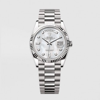 [프리미엄] ROLEX 롤렉스 데이데이트 36mm 실버 128239