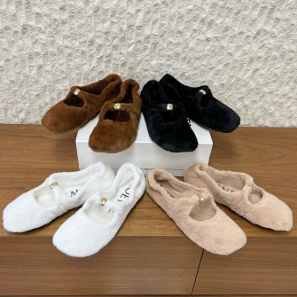 LOEWE 로에베 Pebble 울 발레리나 슈즈 #1735618