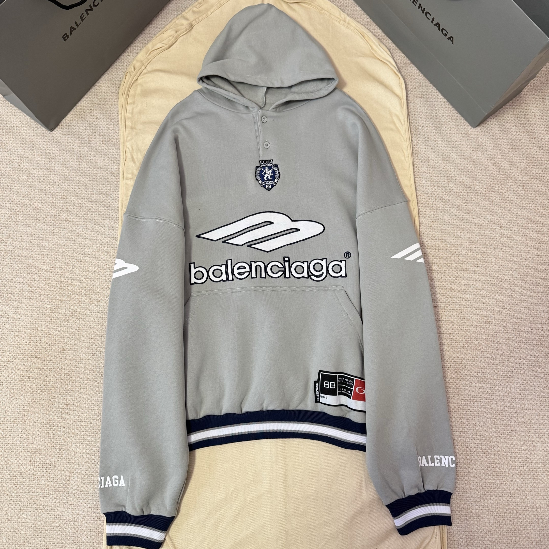 BALENCIAGA 발렌시아가 3B FOOTBALL HOODIE POLO 후드티 #17126110