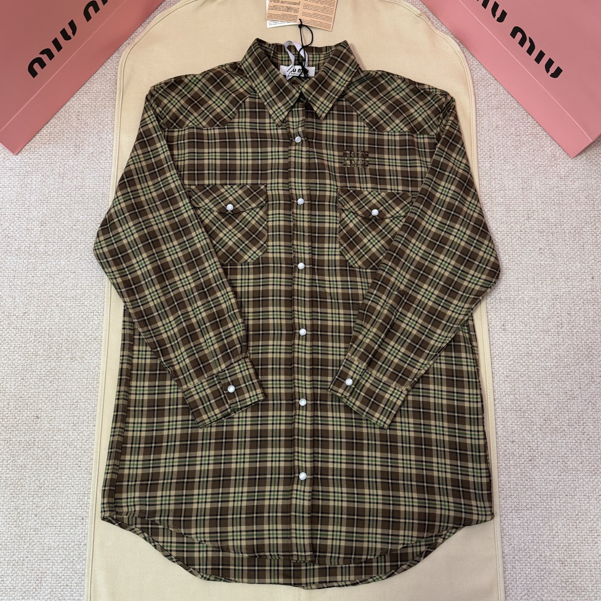 MIUMIU 미우미우 체크 셔츠 #17206114