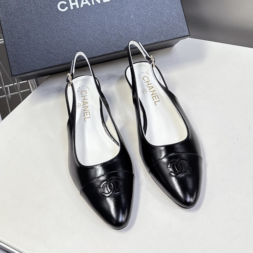 CHANEL 샤넬 트위드 슬링백 슈즈 #18236123