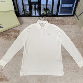 BURBERRY 버버리 긴팔 화이트 폴로 셔츠 #2086313