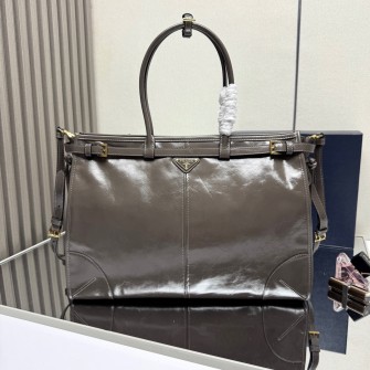 PRADA 프라다 트라이앵글 로고 가죽 토트백 미듐 (5칼라) 1BA439