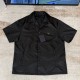 PRADA 프라다 리나일론 숏슬리브 셔츠 블랙 #15116316