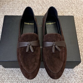 SAINT LAURENT 생로랑 스웨이드 로퍼 #1876317