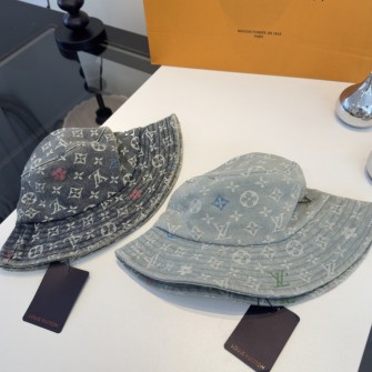 LOUIS VUITTON 루이비통 모노그램 자카드 데님 버킷 햇 #1656318