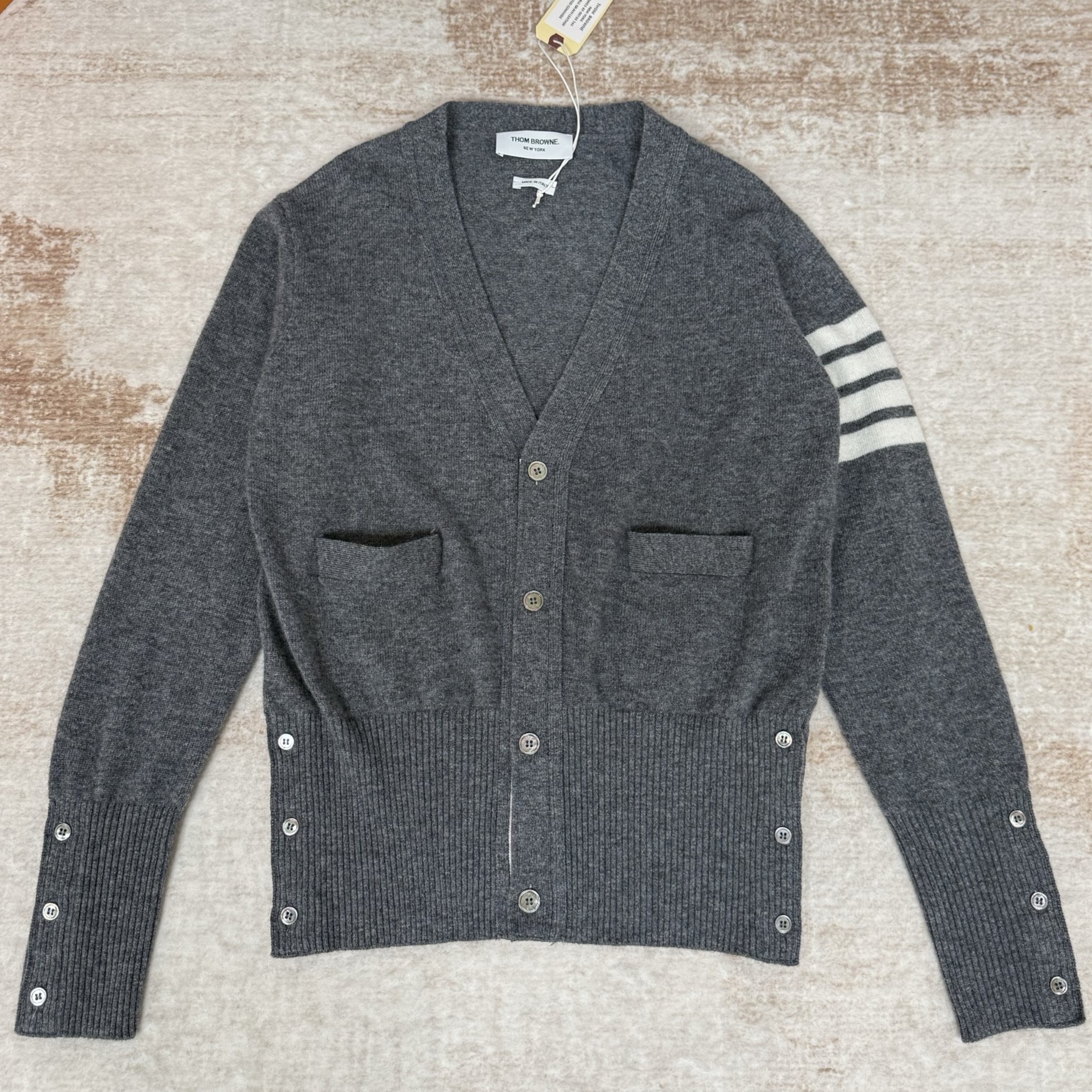 THOM BROWNE 톰브라운 4바 밀라노 스티치 코튼 가디건 #196325