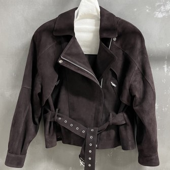 THE ROW 더로우 벨트 브라운 스웨이드 바이커 재킷 #17376326