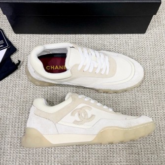 CHANEL 샤넬 스웨이드 가죽 스니커즈 #2123642