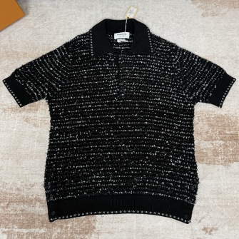 THOM BROWNE 톰브라운 트위드 폴로 셔츠 MKP138BY9035