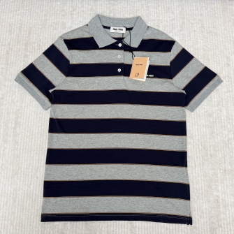 MIUMIU 미우미우 스트라이프 저지 폴로 셔츠 #14286421