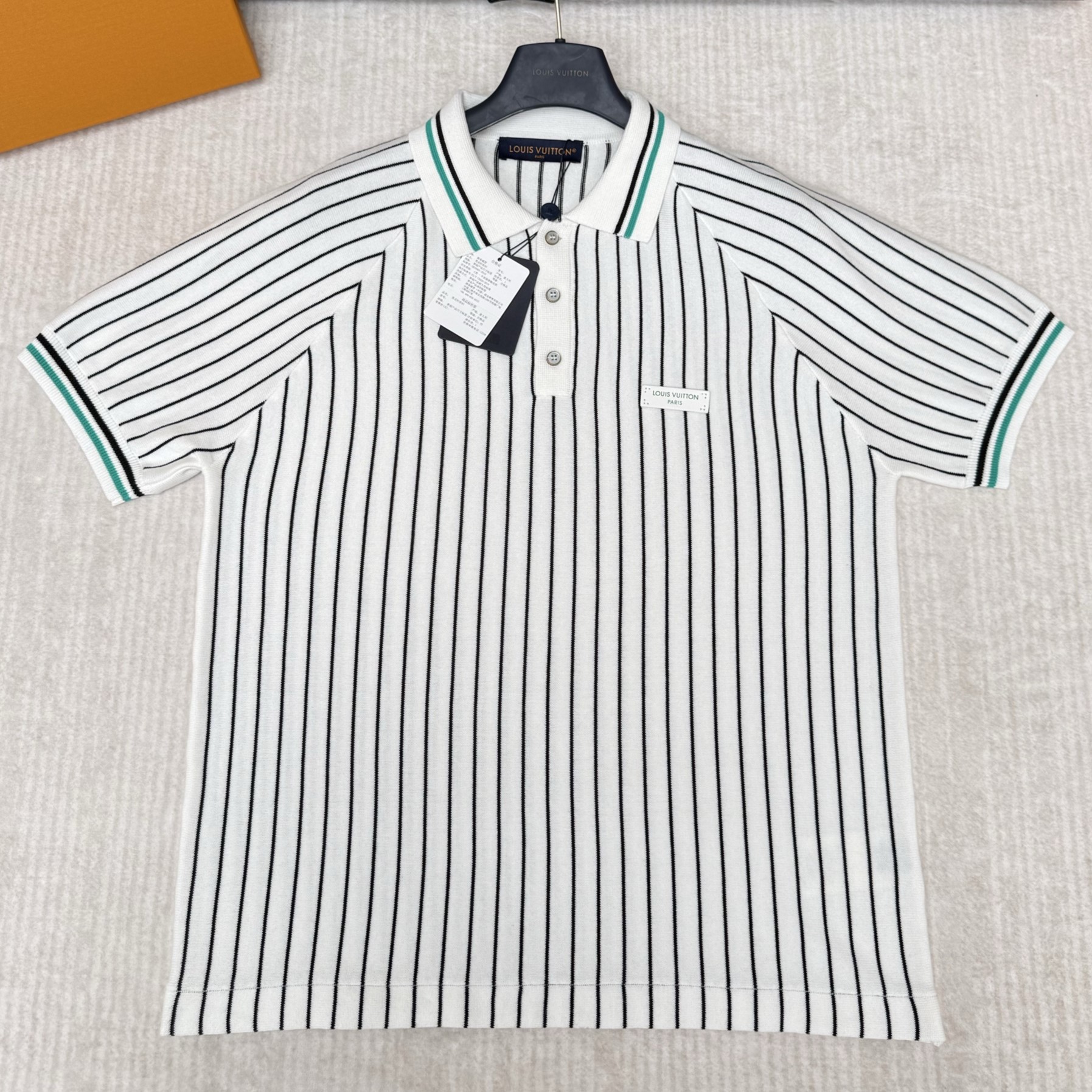 LOUIS VUITTON 루이비통 쇼트 슬리브드 울 니트 폴로 #14456421