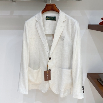 LORO PIANA 로로피아나 Crest-embroidered Blazer 재킷 #14540421