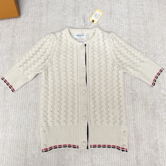 THOM BROWNE 톰브라운 도네갈 울 케이블 스티치 숏 슬리브 가디건 #17506423