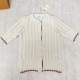THOM BROWNE 톰브라운 도네갈 울 케이블 스티치 숏 슬리브 가디건 #17506423