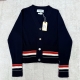 THOM BROWNE 톰브라운 클래식 코튼 브이넥 RWB 스트라이프 가디건 #186423