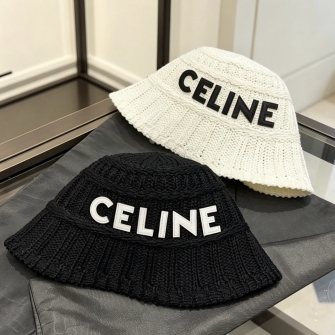 CELINE 셀린느 크로셰 코튼 버킷 햇 또는 크로셰 밥 #19226423