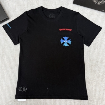 CHROME HEARTS 크롬하츠 플러스 로고 하라주쿠 반팔 티셔츠 (Chrome Hearts Plus Logo Harajuku Short Sleeve T-Shirt)
