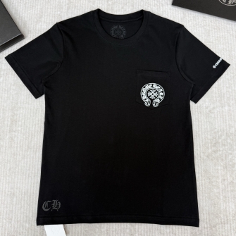 CHROME HEARTS 크롬하츠 호스슈 로고 포켓 반팔 티셔츠 (Chrome Hearts Horseshoe Logo Pocket T-Shirt)