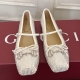 GUCCI 여성 크리스털 구찌 홀스빗 플랫 슈즈 / 발레리나 (Women's Crystal Gucci Horsebit Ballet Flat)