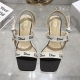 DIOR 디올 자디올(J'Adior) 스트랩 샌들 블랙 자수 코튼 #15366524