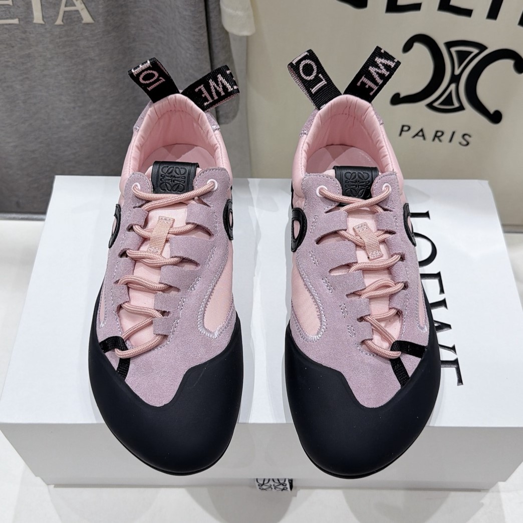 LOEWE 로에베 그립 스니커즈 나일론 스웨이드 #19256730