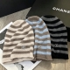 CHANEL 샤넬 CC로고 캐시미어 스트라이프 비니 #2057683
