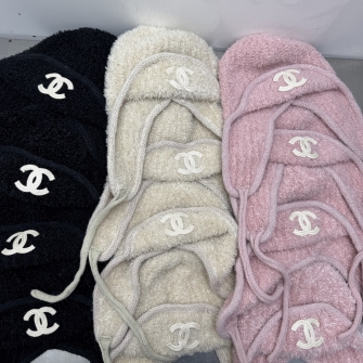 CHANEL 샤넬 코코네쥬 빅 CC로고 시어링 이어플랩 트래퍼 햇 #2136683