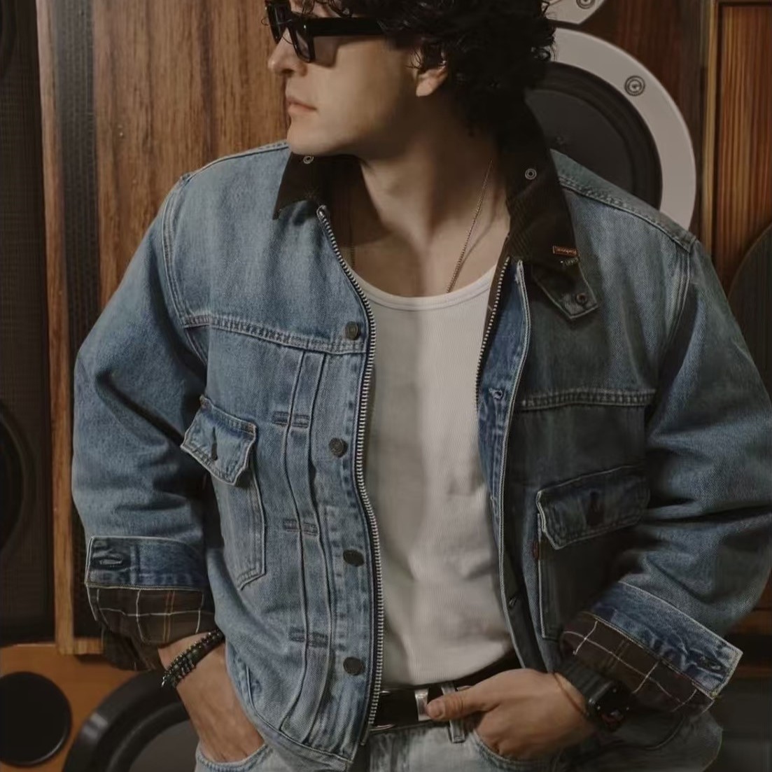 levi's x Barbour리바이스 x 바버 타입 II 트러커 자켓 빈티지 워시드 데님