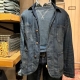 RRL 더블알엘 코튼 리넨 데님 엔지니어 재킷
