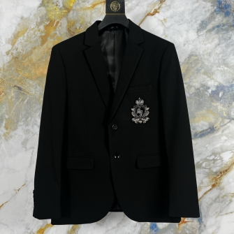 Dolce & Gabbana 돌체앤가바나 남성 DG 크레스트 자수 패치 싱글 브레스티드 블레이저