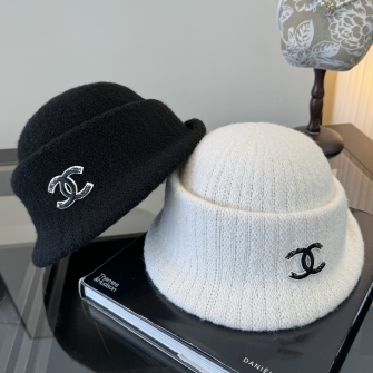CHANEL 샤넬 CC 로고 울 부클레 클로슈 버킷햇 #13396912